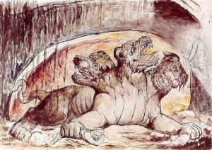 Inferno, Canto VI, 12-35, Cerberus by William Blake