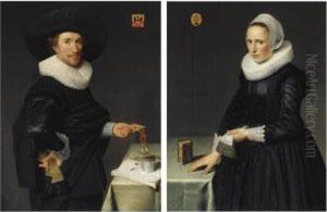 A Portrait Of Willem Reyersz by Willem van der Vliet