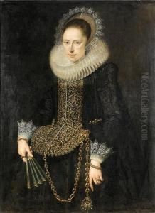 Portrait Of A Lady by Cornelis van der Voort