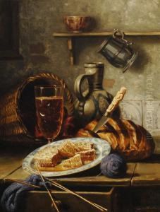 Still Life With Foods And Knitwork