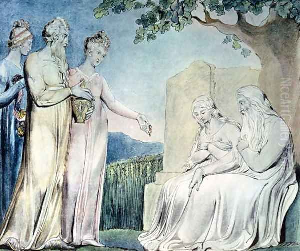 Illustrations of the Book of Job- Job accepting Charity, 1825 - view 1