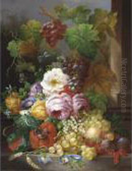 A Still Life With Fruit And Flowers - view 1