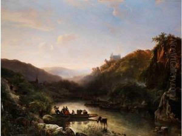 Bergige Flusslandschaft Mit Erh - view 1