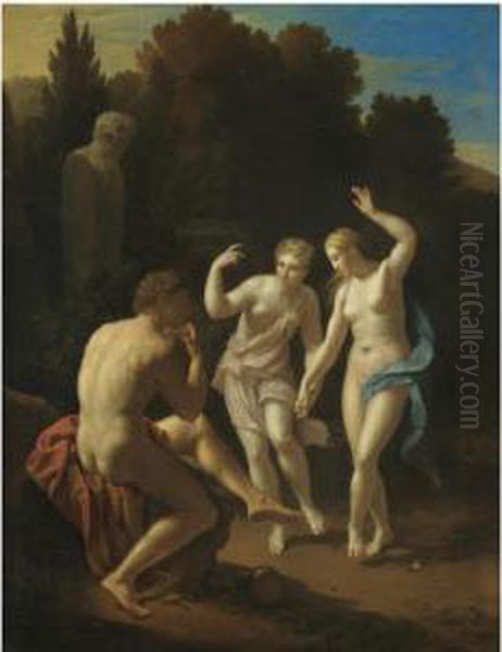 Nymphs Dancing To A Pipe-playing Shepherd - view 1