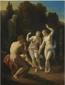 Nymphs Dancing To A Pipe-playing Shepherd by Pieter van der Werff