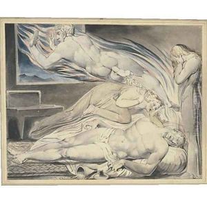 Death of the strong wicked man (The strong wicked man dying) by William Blake