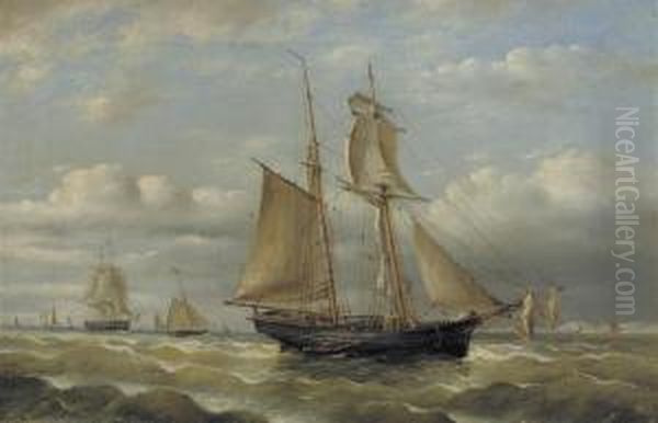 A Two-master On Choppy Seas - view 1