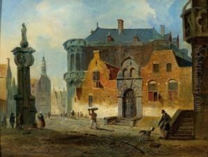Figures On A Town Square