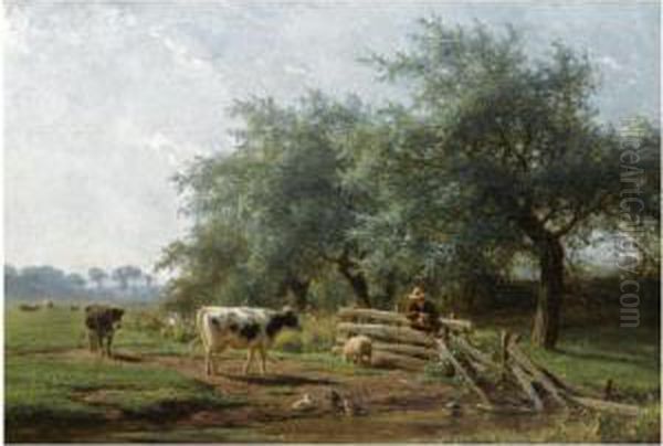 Cows In A Meadow - view 1