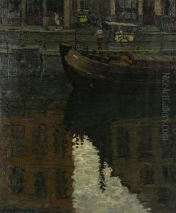 Kanaalgezicht In Gent by John Van Deventer