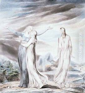 Ruth parting from Naomi, 1803 by William Blake