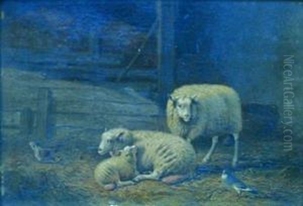 Moutons Dans La Bergerie. - view 1