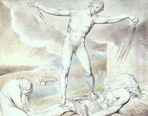 Satan Smiting Job with Boils 1826 - view 1