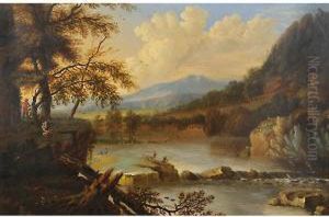 Paesaggio Con Figure by Adriaen Van Diest