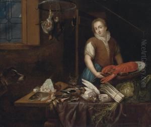 A Maid In A Kitchen Interior