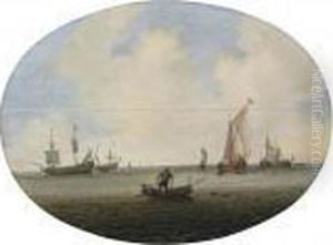 Shipping In A Calm Sea by Willem van Diest