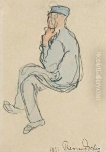 Personnage Assis by Theo van Doesburg