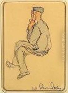 Personnage Assis by Theo van Doesburg