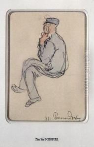 Sitting Man by Theo van Doesburg