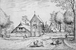 Das Bauerngehoft by Joannes I Van Doetechum