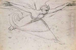 An Angel Striding Among the Stars by William Blake