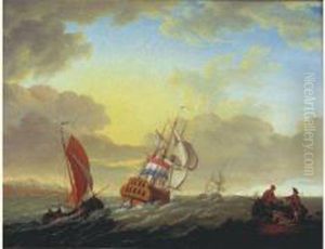 Navire Hollandais Aux Abords D'un Rivage by Dyonis Van Dongen
