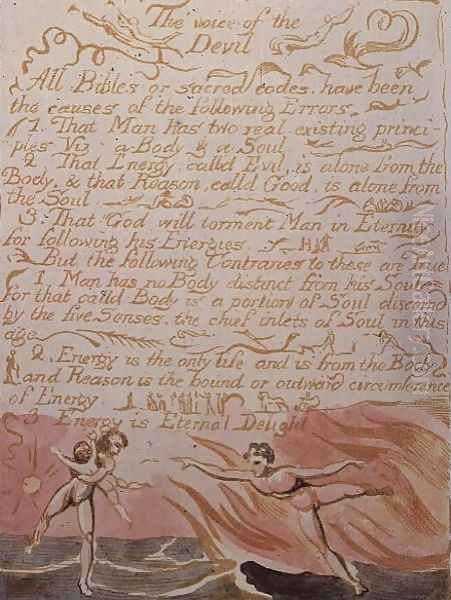 The Marriage of Heaven and Hell- The Voice of the Devil, c.1790 by William Blake