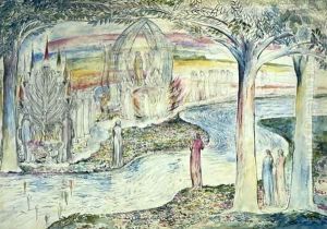 Beatrice on the Car, Matilda and Dante by William Blake