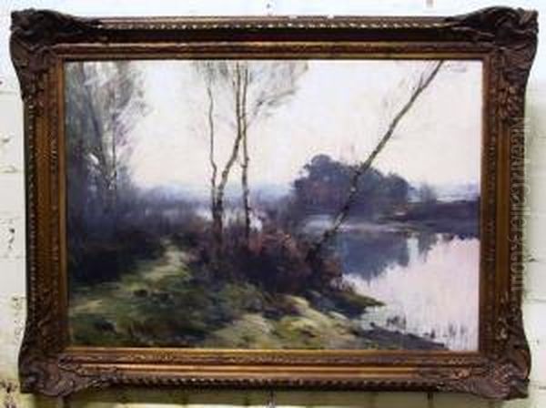 Category: Painting
Description:herfstlandschap In Genk - view 1