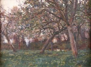 Clos De Pommiers Printemps Urville by Emile Van Doren