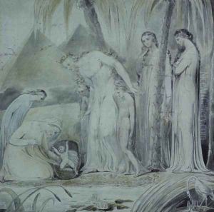 The compassion of Pharaoh's Daughter or The Finding of Moses by William Blake