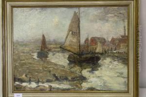 De "bz3" In De Haven Bij Bergen Op Zoom by Willem Van Dort