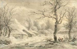 Paysage De Neige by Egbert Van Drielst