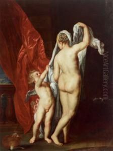 Attribuito Venere E Amore by Jan Van Duyts