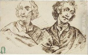 Portratstudie Zweier Manner by Sir Anthony Van Dyck