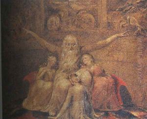Job and his Daughters 1799-1800 by William Blake
