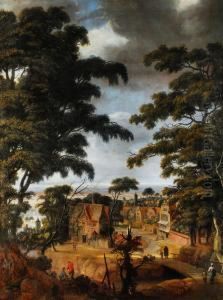 Weiter Blick Uber Ein Dorf by Gerard Van Edema