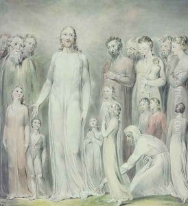 The Healing of the Woman with an Issue of Blood, 1808 by William Blake
