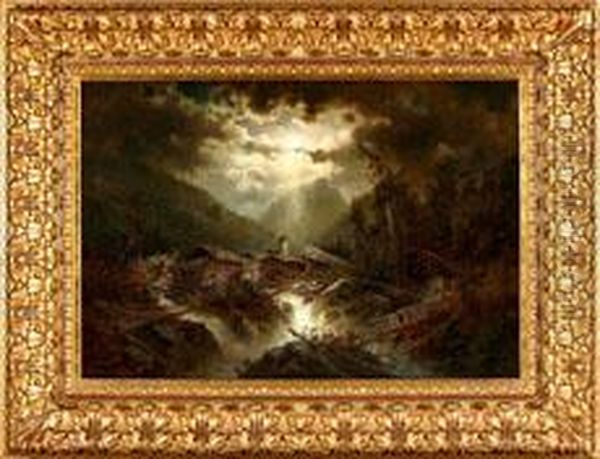 "mondnacht Aus Karnthenwahrend Der Uberschwemmung" - view 1