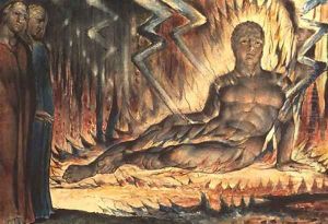 Inferno, Canto XIV, 46-72, Capaneus the Blasphemer by William Blake