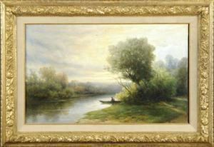 Pecheur Dans Une Barque by Hendrik D. Kruseman Van Elten