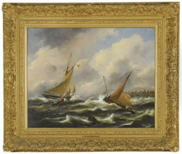 Boten Op Woliige Zee - view 1