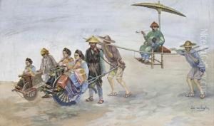 Chinese Travellers by Piet Van Engelen