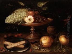Stilleben Mit Prunkschale Und Fr by Jacob Fopsen van Es