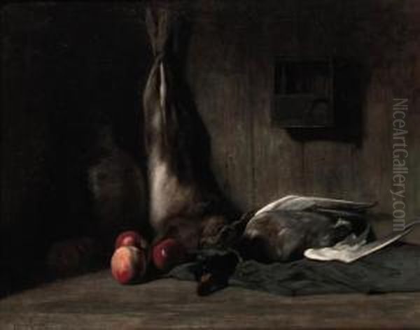 A Still Life With A Wild Duck And Fruits - view 1