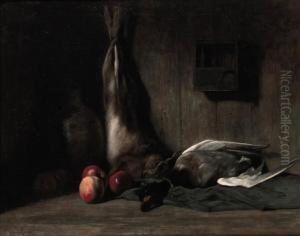 A Still Life With A Wild Duck And Fruits