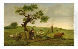 Berger Et Son Troupeau by Jan van Hemessen