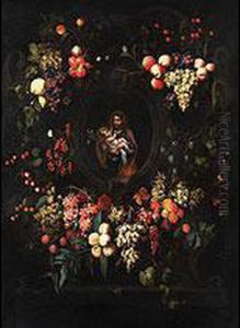 Grossformatiges Fruchtestilleben by Frans Van Everbroeck