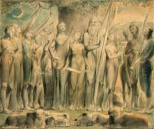 Job and His Family Restored to Prosperity by William Blake