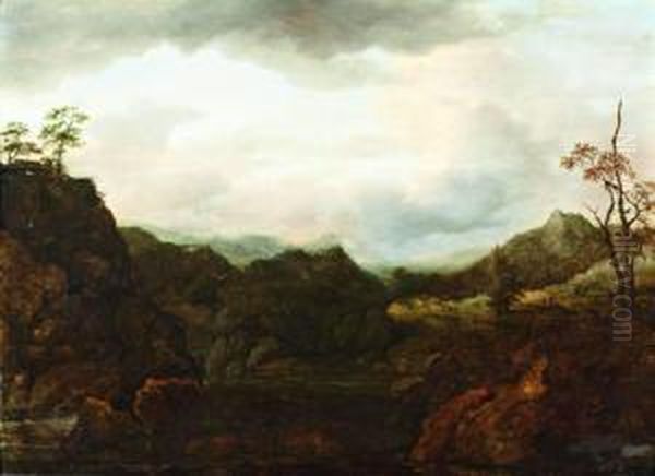 Landschap Met Riviertje In Rotslandschap - view 1